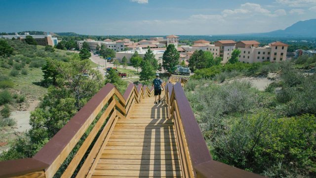 Teva Trail boardwalk overlooking Summit Village