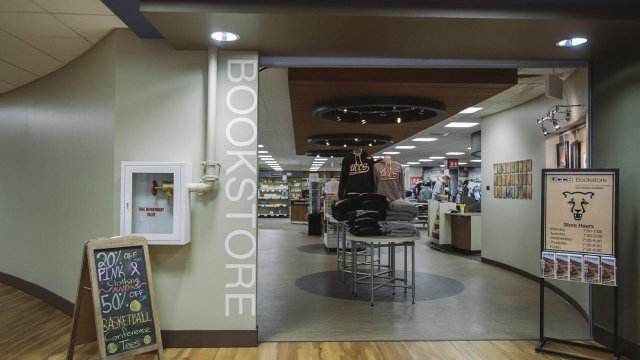 entrance to the campus bookstore