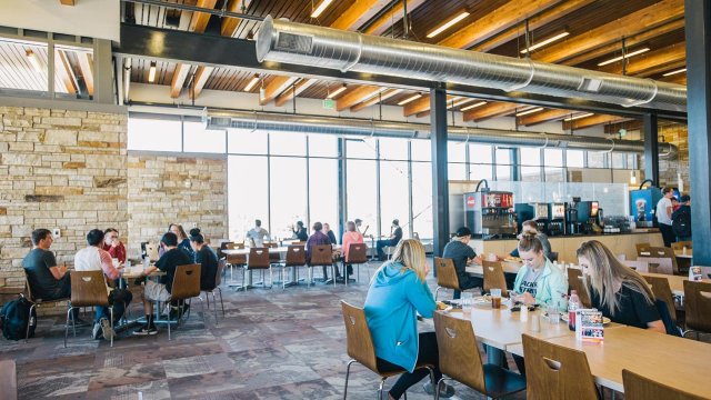 inside the Roaring Fork dining hall